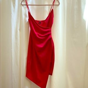Windsor Red Bodycon Dress With Slit